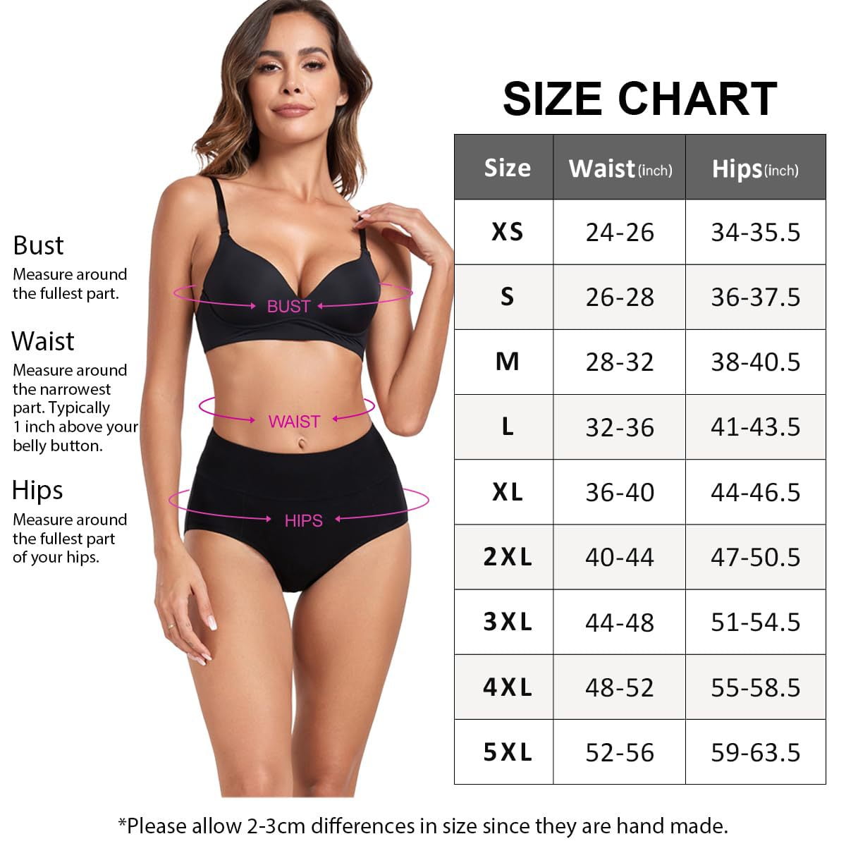 TieaTize 5 Pack Underwear for Women, High Waisted Cotton Underwear, Tummy Control Seamless Underwear, Soft Breathable Stretch Briefs Ladies Panties (Regular & Plus Size)