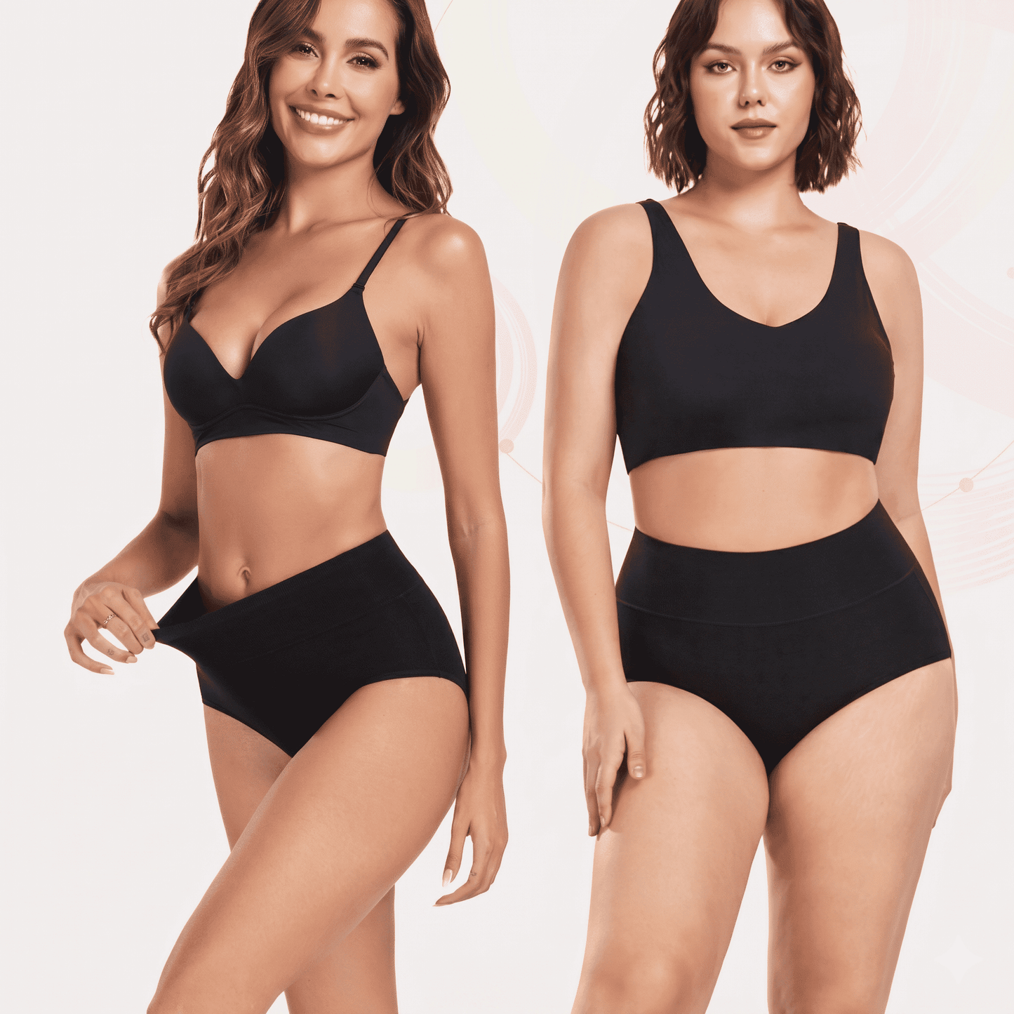 TieaTize 5 Pack Underwear for Women, High Waisted Cotton Underwear, Tummy Control Seamless Underwear, Soft Breathable Stretch Briefs Ladies Panties (Regular & Plus Size)
