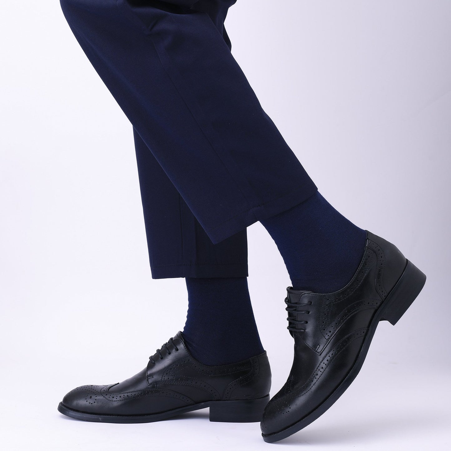8 Pairs Mens Dress Crew Socks, Cotton Work Business Casual Classic Socks, Soft Breathable Mid Calf Socks Navy